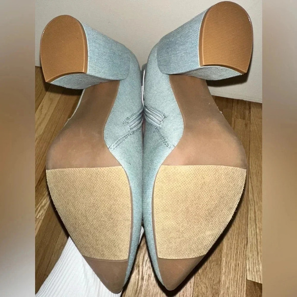 Womens Ankle Block Mid High Denim Boots - Sz 7.5 - NWOB - Picture 8 of 9